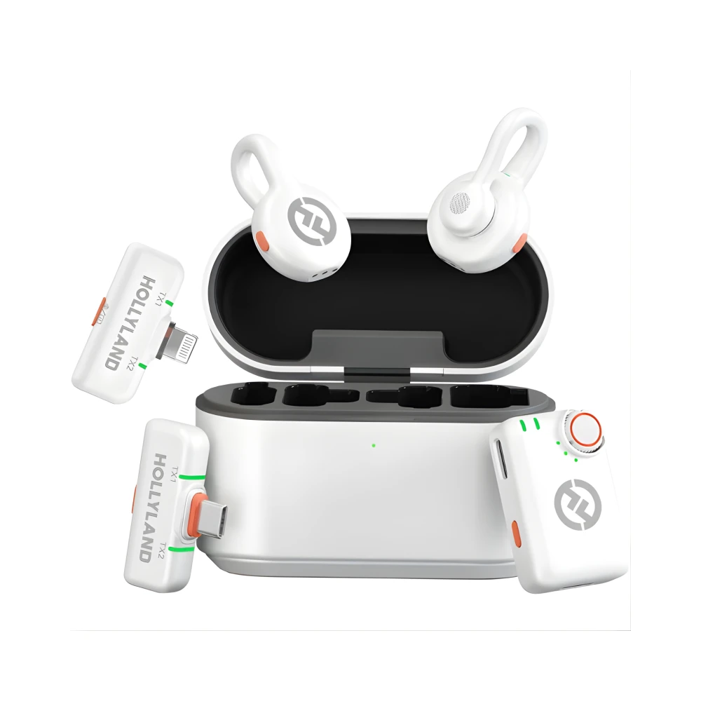 Microfone Inalámbrico Hollyland Lark M2S Ultimate Combo White